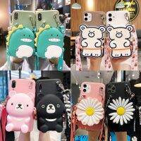Philander SHOP กระเป๋าใส่เหรียญ X5 X6,X9 X8 50 60 70 80 ProCover เคสโทรศัพท์รูปการ์ตูนดอกไม้สำหรับ Y9S Huawei Y7A Y8P Y9 Y6สำคัญพร้อมสายคล้อง