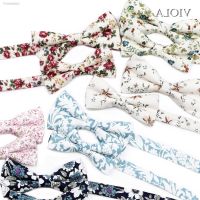 ﹊﹉ 100 Cotton Vintage Red Green Floral Butterfly Print Men Women Kids Bowtie Sets Boy Girl Child Pet Suit Wedding Party Gift Cravat