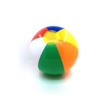 Green Travel 12Pcs Rainbow Beach Ball 6-Color Inflatable เด็กเล่น Water Ball ของเล่นสำหรับฤดูร้อนสระว่ายน้ำ Water Party