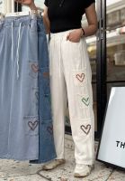 กางเกงยีนส์แฟชั่นเอวสูง ทรงขากระบอก กางเกงยีนส์ผู้หญิงฟรีไซส์ กางเกงยีนส์สไตล์เกาหลี