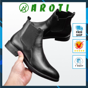 Giày Chealsea Boots Nam AROTI Cao Cổ Chất Da Bò Đẹp Cao Cấp Chống Thấm Nước