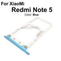 Aocarmo ถาดใส่ซิมการ์ดนาโนพลาสติกสำหรับ XiaoMi Redmi Note 5 5A ชิ้นส่วนอะไหล่ LKT37122ช่องใส่ไมโคร SD