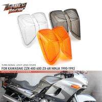 ฝาปิดเลนส์ไฟเลี้ยวหน้าสำหรับ KAWASAKI ZZR 400 600 ZX6R NINJA 1990-1992โป๊ะไฟอุปกรณ์เสริมรถจักรยานยนต์