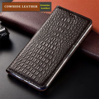 Crocodile Pattern Genuine Leather Case For iPhone 13 12 mini 12 11 Pro Max X XR XS Max 6 6s 7 8 Plus 5 5S SE Magnetic Flip Cover