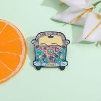 Cartoon Car Enamel Pins Hat Lapel Pin Jewelry Floral Brooches for Kids