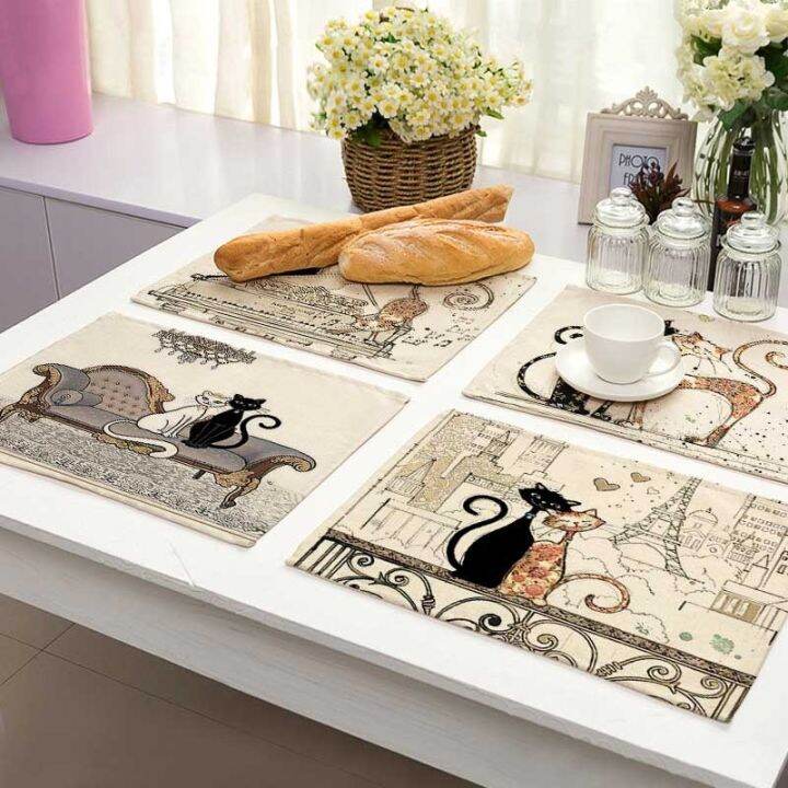 cw-bkack-pattern-cotton-dining-table-mats-coaster-bowl-cup-placemat-42x32cm-ma0125