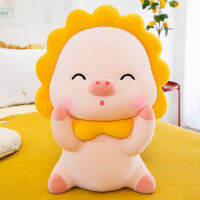 Stuffed Plush Sun Flower Pig Toys Pillow Kawaii Sleeping Pillow Cute Pig Doll Plush Toy Children Birthday Present