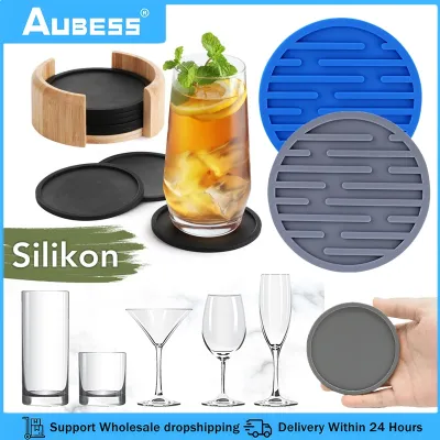 Silicone Coasters Non-slip Drink Coffee Mug Glass Beverage Mug Holder Heat Resistant Placemat Cup Pad Home Office Table Decor