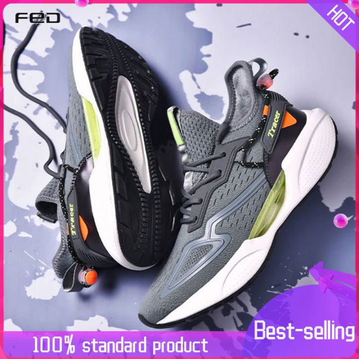 FED 【COD】 Sneakers Men's shoes platform breathable shoes Soft sole  fly-woven breathable sneakers 