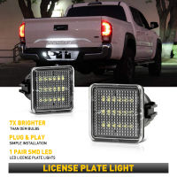 2Pcs For Toyota Tacoma 2016 - 2021 Tundra 2014 - 2021 High Brightness White CANBUS Car LED License Plate Light Number Plate Lamp