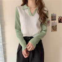 Knitted Blouse Women Fashion Slim Long Sleeve Shirt Autumn Casual Korean Tops