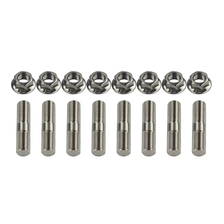 Tian1505 1 Set Stud Bolts 10mm M10x1.25 Antirust Stainless Steel Bolts Automobile Wheel Exhaust