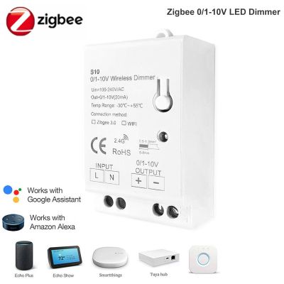 Zigbee 3.0ไฟ Led รีโมทควบคุม Ac100-270v 0-10V 1-10vsmart Home App สำหรับ Smartthings Tuya Hub Echo Plus Alexa Control