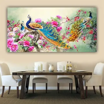 Peacock Decor Painting Color Posters Feathers Nordic Modern Art Picture  Canvas Poster Printmaking Printing Wall Art