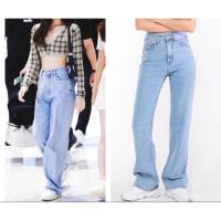 [A Motion]ที่น่าสนใจ™☸GK Boyfriend Jeans ชุด TikTok กางเกงขาม้าตรงเอวสูงหลวม