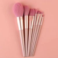 卐☇◑ The new beginner 7 a naked makeup brush set powder soft pink cheek is red brush mask beauty makeup tools