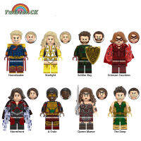 HOT Twister.ck มหัศจรรย์ซูเปอร์ฮีโร่ Minifigures หน่วยการสร้าง Stormfront A-Train แอ็คชั่นเด็กอาคารบล็อกของเล่น