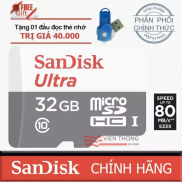 Thẻ nhớ 32gb up to 80mb s MicroSDHC SanDisk Ultra+ Tặng đầu đọc thẻ nhớ PT