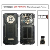 สําหรับ Doogee S96 Pro Phone Housings เฟรมกลับเคสพร้อมกล้อง / ช่องเสียบการ์ดสําหรับ Doogee S96 แบตเตอรี่ เคส อะไหล่ซ่อมฝาครอบ