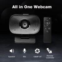 Auto Focus Webcam 1080P Hd 30fps with Stereo Microphone for Desktop Laptop Computer Meeting Streaming with remote control