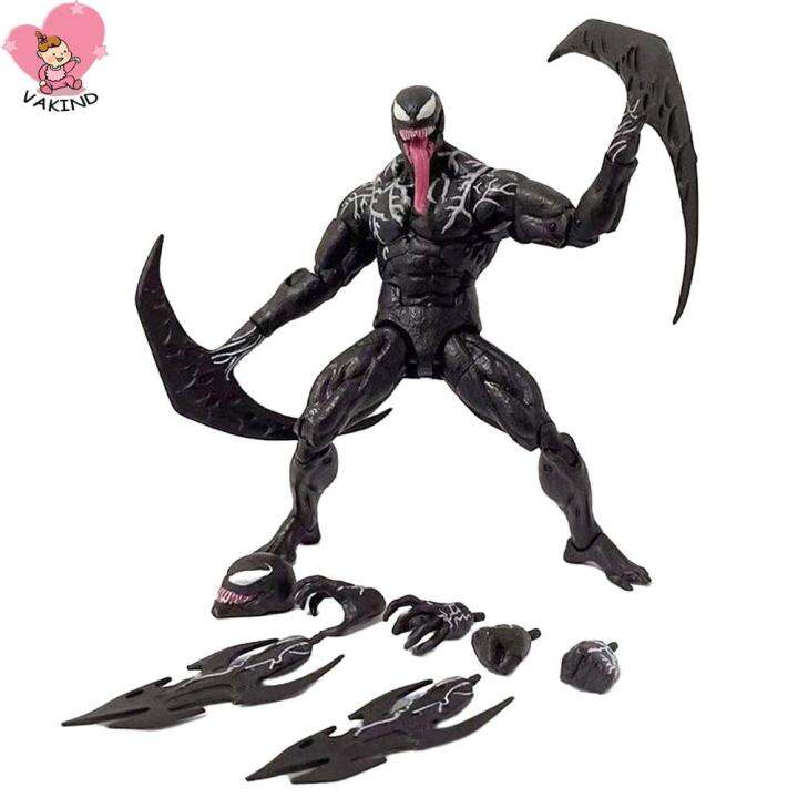 【New Arrival】7.8 Inch Venom 2 Action Figure with 4 Weapons Venom Spider ...