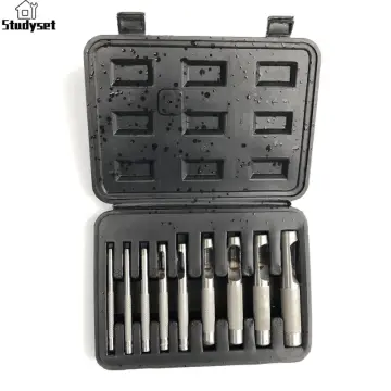 Round Hollow Punch Set Hand Tools Hole Punching Leather Gasket CARBON Steel