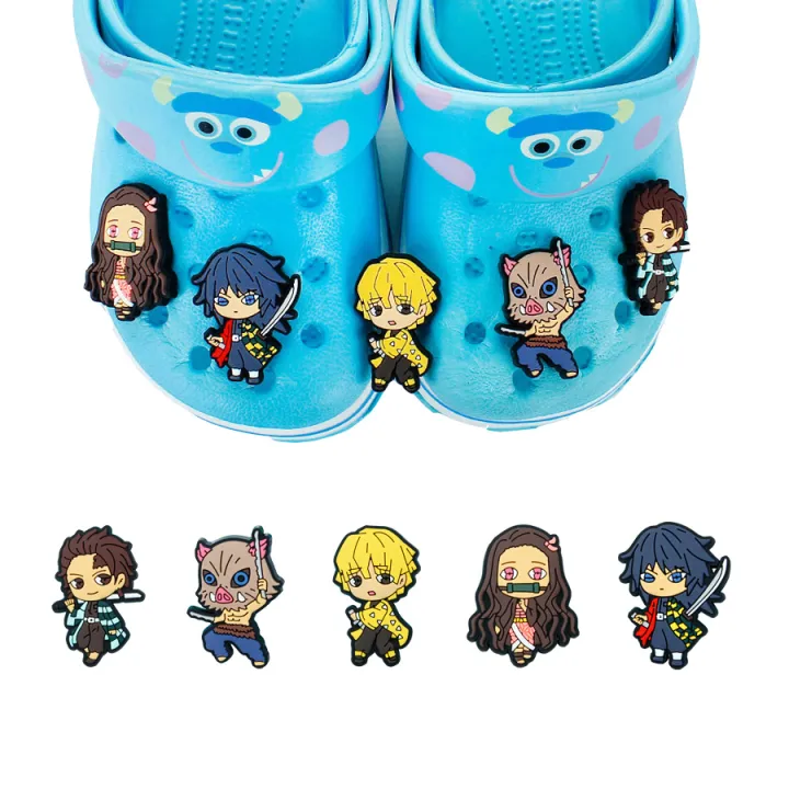 น่ารักการ์ตูนญี่ปุ่นอะนิเมะ Demon Slayer Charms สำหรับ Crocs และ Pins