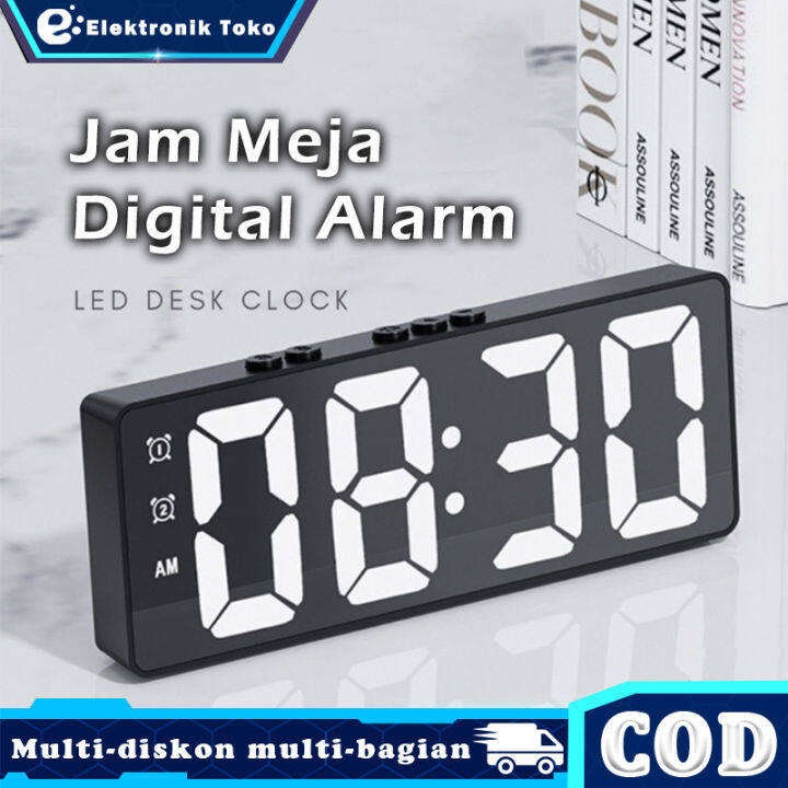 Jam Meja Digital LED (ANGKA BESAR) Weker Table Tidur Digital Smart ...