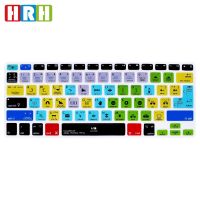 HRH Premiere Pro CC Spanish Function Silicone Keyboard Cover Protector Keypad Skin For Mac Air Pro Retina 13"15"17" EU/US Basic Keyboards