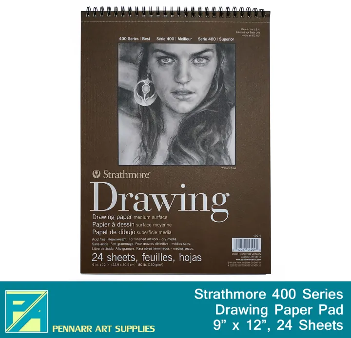 Strathmore Drawing Paper Pad (9" x 12") 24 Sheets, 400 Series, 4004