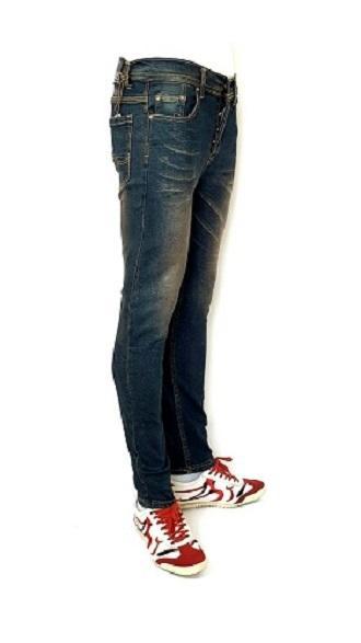 กางเกงยีนส์-กางเกงยีนส์ขายาวผู้ชาย-เดฟยืด-มี-2-แบบ-ขาดกับไม่ขาดเข่า-แบบละ-2-สี-เป้ากระดุม-size-28-36