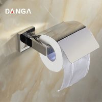 Clamshell Toilet Paper Holder Wall Mounted Paper Towel Holder Bathroom Storage Rack Waterproof Stainless Steel Tissue Shelf Toilet Roll Holders