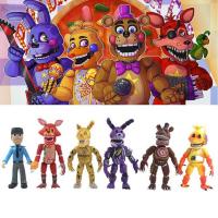 ASYMME FNAF ฝันร้าย รูปแบบ อะนิเมะอุปกรณ์ต่อพ่วง อุปกรณ์ตกแต่งรถยนต์ บอนนี่ กระต่าย ชิกา แอ็คชั่นฟิกเกอร์ Five Nights at Freddyand#39;s หุ่นจำลอง โมเดลสะสม