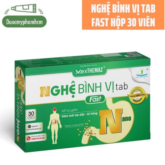 Nghệ bình vị tab dạ dày chữ n hộp 30 viên - hỗ trợ giảm viêm loét dạ dày - ảnh sản phẩm 1