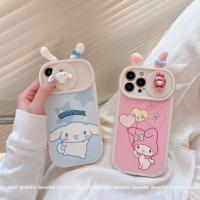 เคสป้องกันโทรศัพท์มือถือ แบบนิ่ม ลายเมโลดี้ และสุนัขหูใหญ่ สําหรับ iPhone 14 13 12