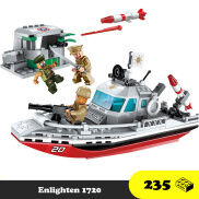 Đồ chơi Lắp ráp Thuyền quân sự, Enlighten 1720 War Boat Xếp hình thông minh