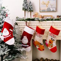 Merry Christmas Stocking Big Socks Christmas Bags Fireplace Xmas Tree Pendants Christmas Decorations for Home 2022 Noel Navidad Socks Tights