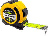 Komelon 52425IE; 25 x 1.06" Powerblade II" Engineer Tape Measure; Yellow/Black