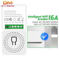 Diymore Tuya สวิตช์รีเลย์ควบคุม APP WiFi พร้อมสถิติพลังงานสมาร์ทโฮมการวัดแสงเสียงการควบคุมสวิตช์ไร้สายระยะไกลอัจฉริยะ