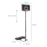 แป้นบาสเก็ตบอล ห่วงบาสเก็ตบอลสำหรับเด็ก/ผู้ใหญ่รุ่น B100 Easy ปรับความสูงได้ 2.4 ถึง 3.05 เมตรโดยไม่ใช้เครื่องมือ B100 Easy Kids/Adult Basketball Basket2.4m to 3.05m tool-free adjustment. บาสเกตบอล  Basketball bastket แป้นบาสเด็ก แป้นบาสผู้ใหญ่