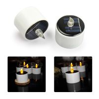 Solar Powered Flameless Rechargeable Tea Lamps Waterproof Fake Candle Led Tea Light Led Light Led Candle Light New 2023 Hot