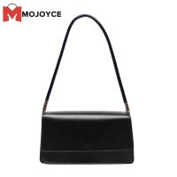 MOJOYCE Simple Solid Color Women Handbag Tote PU Leather Female Flap Shoulder Bag