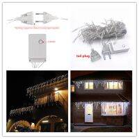 ZZOOI String lights Christmas outdoor decoration Drop 5m Droop 0.3m/ 0.4m/0.5m curtain icicle string led lights Garden Party 220V 110V