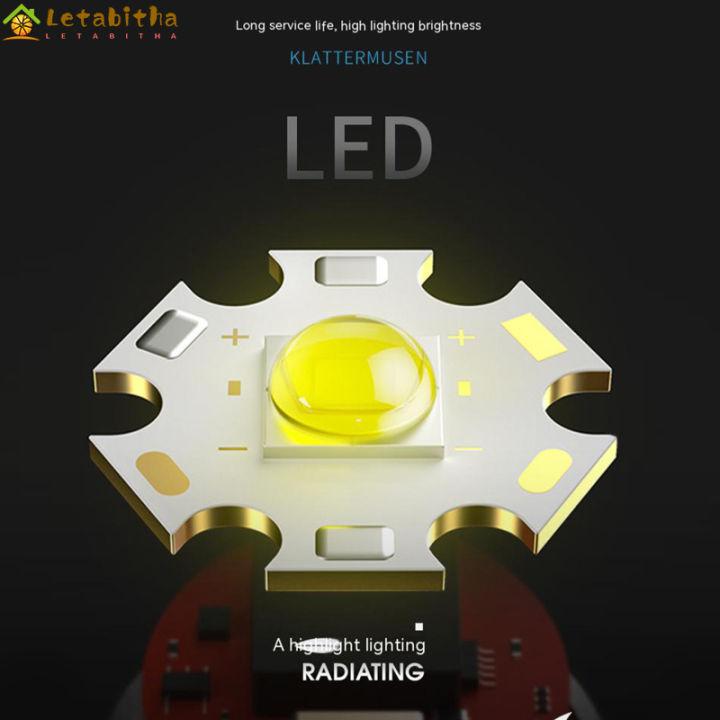 letabitha-ไฟทำงาน-led-5-5v-จัดส่งเร็วไฟ-led-พร้อมตะขอแบตเตอรี่ลิเธียมฟลัดไลท์ไฟฉายแม่เหล็กแรง2000ma