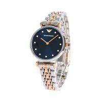 นาฬิกาข้อมือผู้หญิง Emporio Armani Retro Two Tone Stainless Steel Ladies Watch