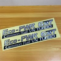 สติ๊กเกอร์* ECO-PWR 6MT สีฟอยเงิน ติดข้างประตู NISSAN นาวารา  (ราคาต่อคู่ มี 2 ชิ้น )