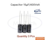 15uf 400V Capacitor 15uf400V คาปาซิเตอร์ 15uf 400V (ขนาด 8x14.0mm) 1 ชุด มีจำนวน 3 ชิ้น