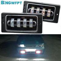 For Lada 2110 -2117 For Kamaz For Niva Chevrolet For Vaz 2114 Van Aluminium Fog Lamp LED DRL Driving Lights White Amber