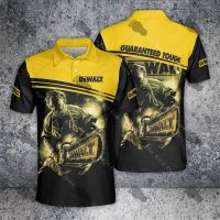 2023 NEW Style DEWALT new T-shirt high-quality Harajuku POLO shirt short-sleeved mens casual oversized T-shirt 3D animation graphic T-shirt，Can be customization