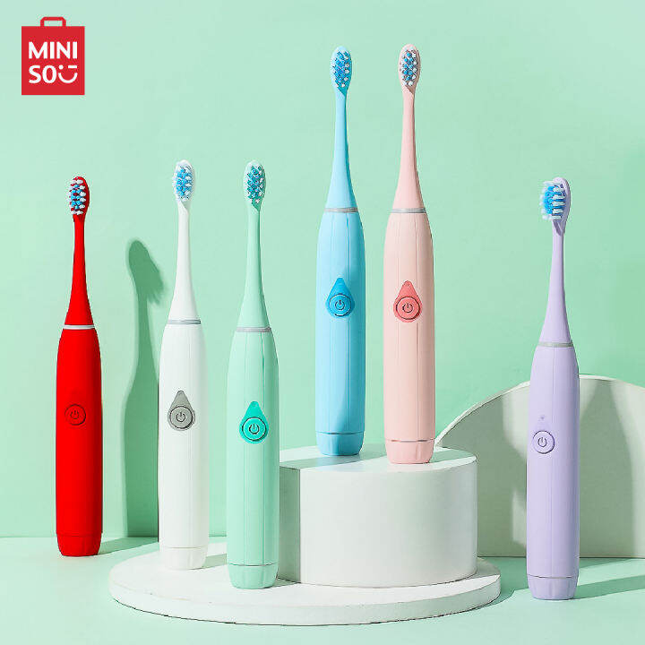 Miniso แปรงสีฟัน แปรงสีฟันไฟฟ้า Multicolor Electric Toothbrush เซท 3